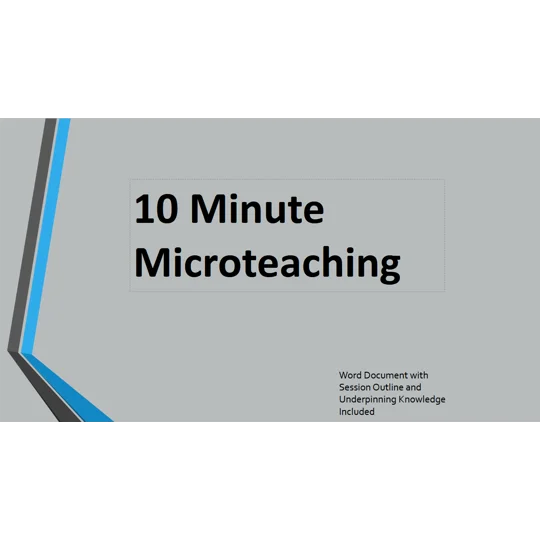 Introduction to Autistic Spectrum Disorders - Microteach Session