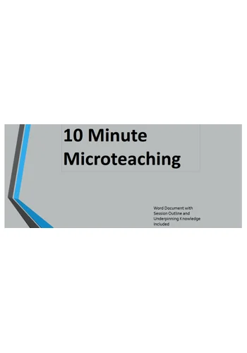 Microteach - Mild Learning Disabilities Promoting Self Advocacy and Empowerment