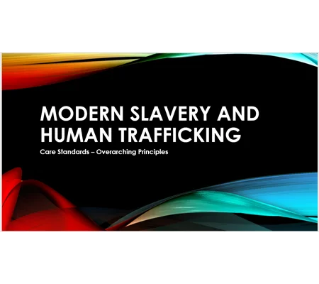 Modern Slavery Trafficking Care Standards Overarching Principles Training Resources