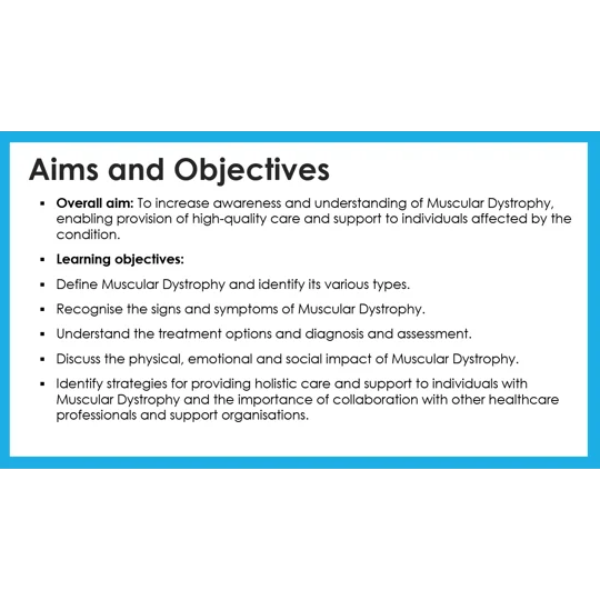 Muscular Dystrophy Awareness Training Resources