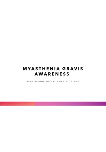 Myasthenia Gravis Awareness Training Resources