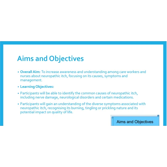Neuropathic Itch Awareness Training Resources