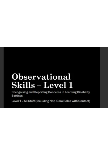 Learning Disabilities Observational Skills Level 1 Training Resources