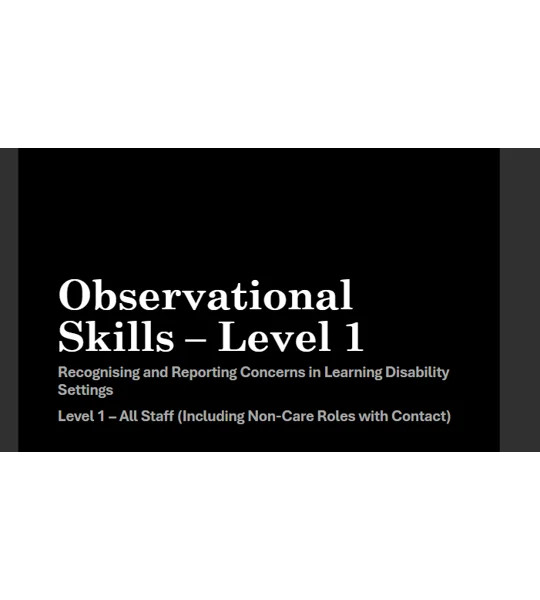Learning Disabilities Observational Skills Level 1 Training Resources