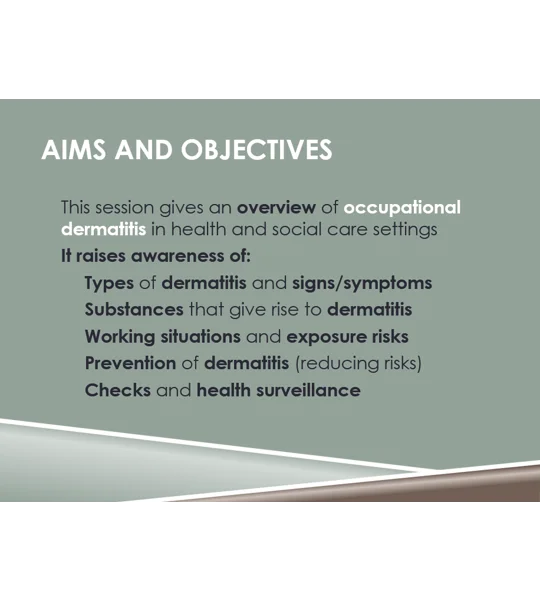 Occupational Dermatitis Awareness Training Resources