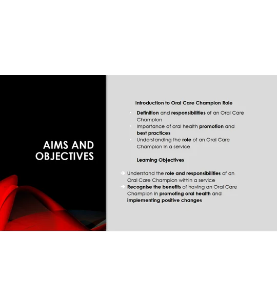 Oral Care - Introduction to Champion Role Training Resources
