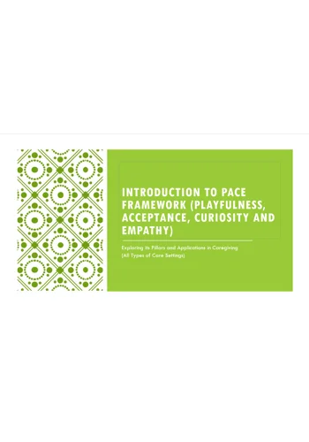 PACE Introduction to PACE Playfulness Acceptance Curiosity Empathy All Settings Training Resources