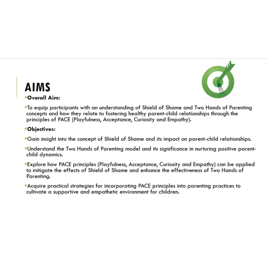 PACE Exploring Shield of Shame & Two Hands of Parenting Training Resources