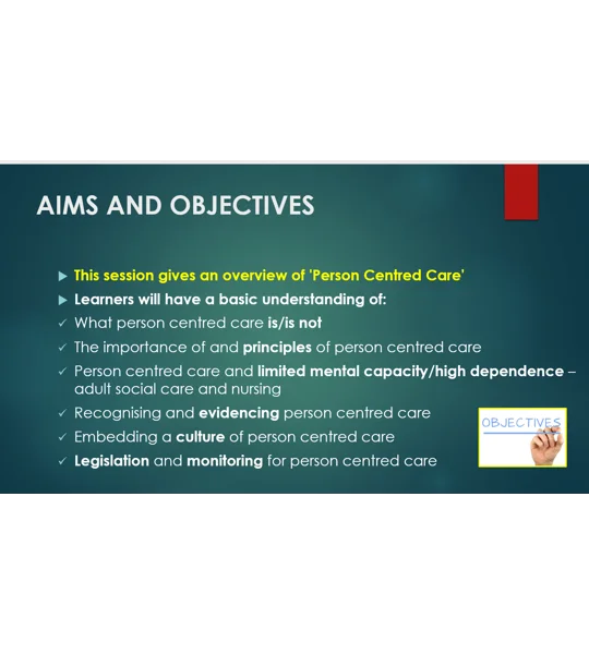 Person Centred Care Awareness Training Resources