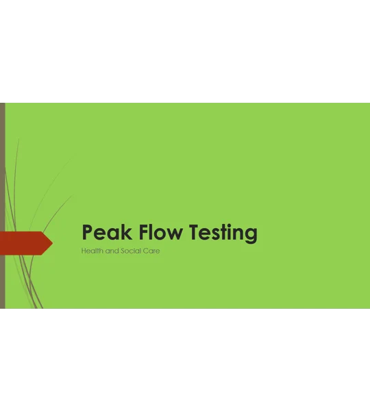 Peak Flow Testing Training Resources