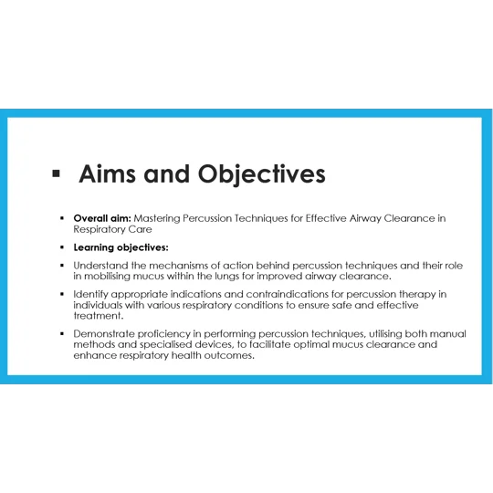 Percussion Therapy Training Resources