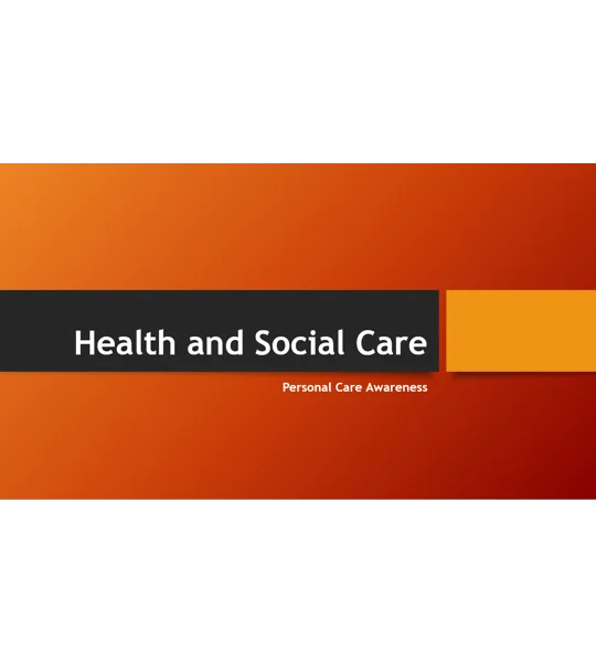 Personal Care - Roles and Responsibilities Training Resources