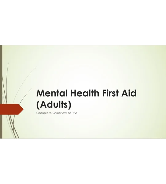 PFA Mental Health First Aid Training Resources