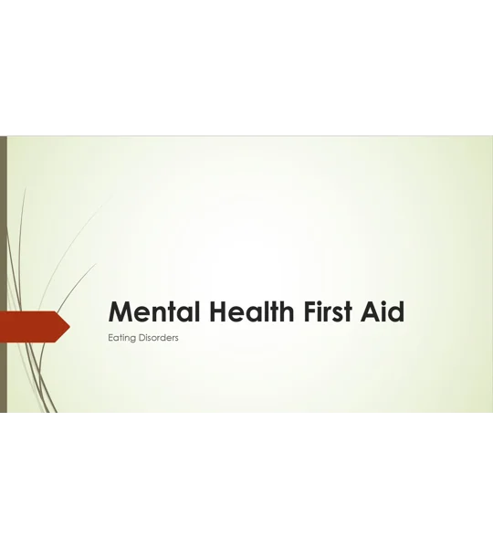Eating Disorders (PFA) Training Resources