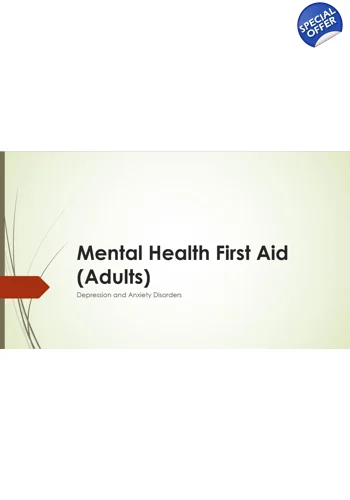 Depression and Anxiety Disorders and ALGEE (PFA) Training Resources