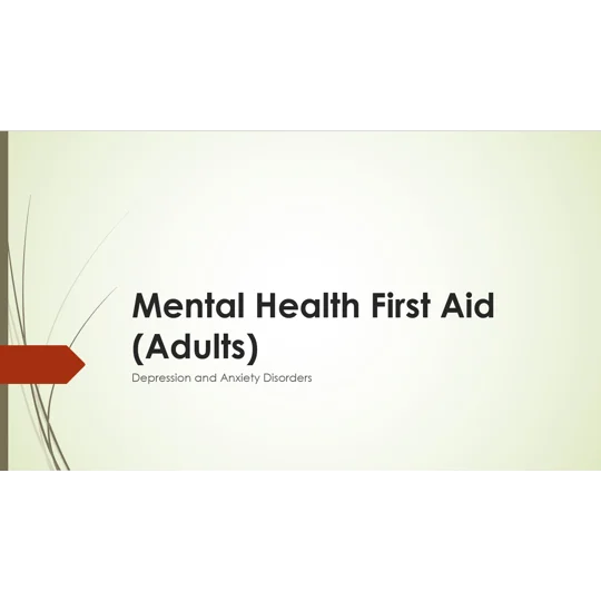 Depression and Anxiety Disorders and ALGEE (PFA) Training Resources