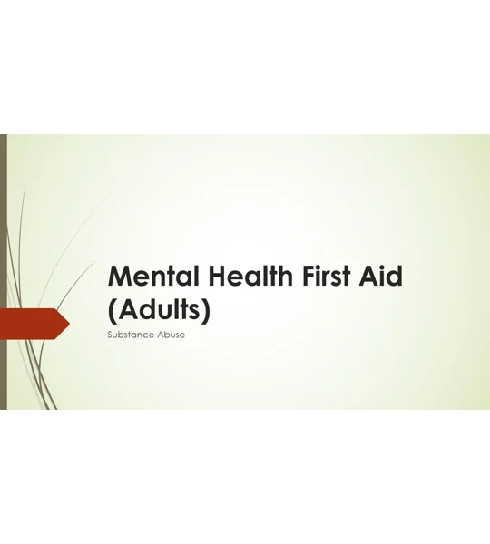 Substance Abuse (PFA) Training Resources