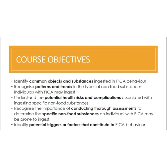 PICA - Identifying Non Food Substances Training Resources