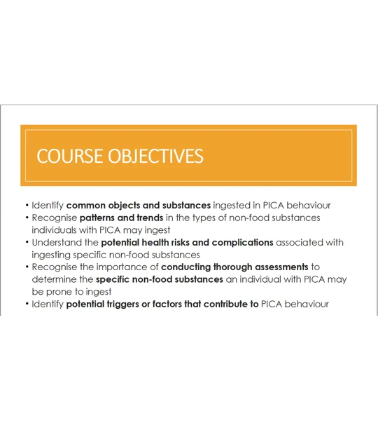 PICA - Identifying Non Food Substances Training Resources