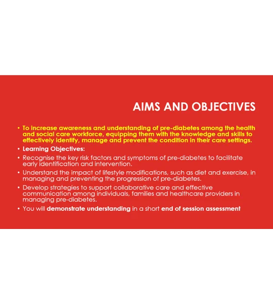 Pre-Diabetes Awareness Training Resources
