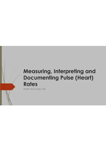 Pulse - Measuring, Interpreting, Documenting Training Resources