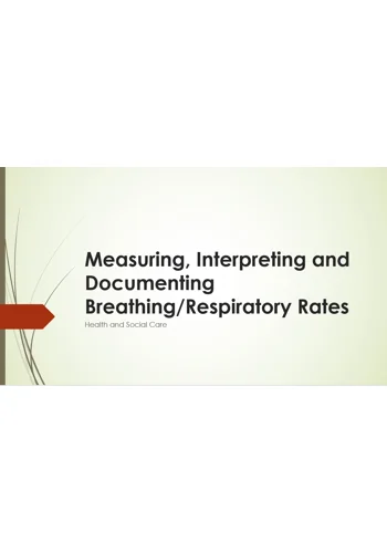 Respiratory Rates - Measuring, Interpreting & Documenting Clinical Training Resources