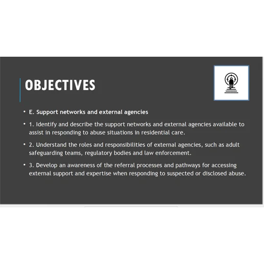 Safeguarding Adults Responding to Disclosed or Suspected Abuse Residential Care Training Resources