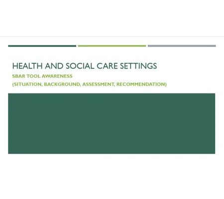 SBAR Tools Awareness Training Resources
