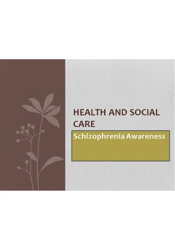 Schizophrenia Awareness Training Resources
