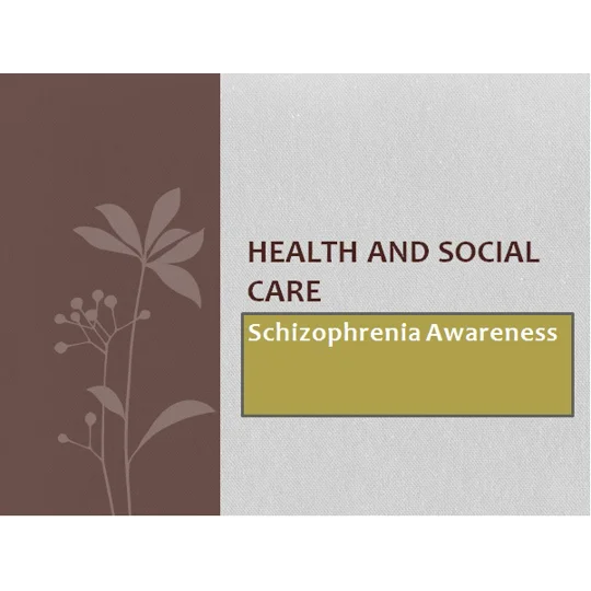 Schizophrenia Awareness Training Resources