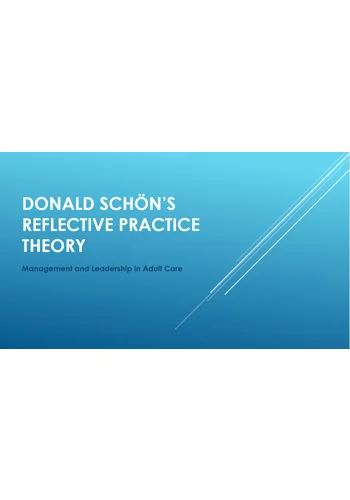 Donald Schön’s Reflective Practice Theory ​Training Resources