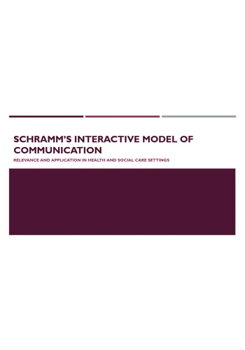 Schramm's Interactive Model Training Resources