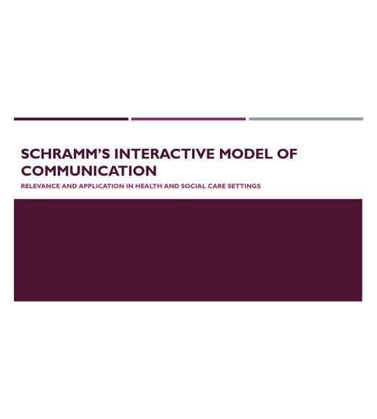 Schramm's Interactive Model Training Resources