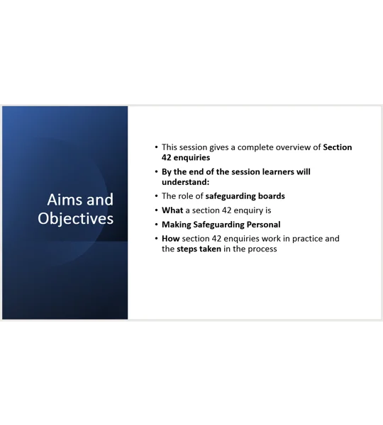 S42 Enquiries Awareness Training Resources