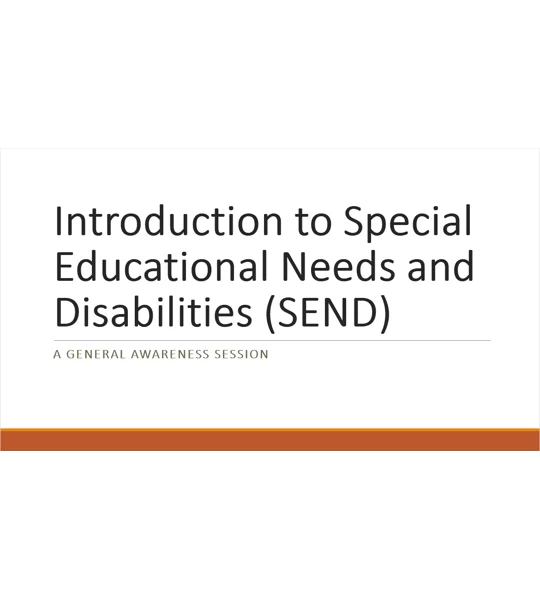 SEND - Introduction to SEND Training Resources