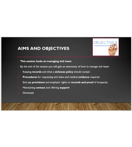 Understanding and Managing Sickness Absence from Work Training Resources