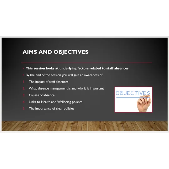 Understanding and Managing Sickness Absence from Work Training Resources