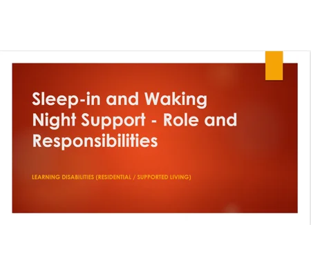 Learning Disabilities Sleep In and Waking Night Support Awareness Training Resources