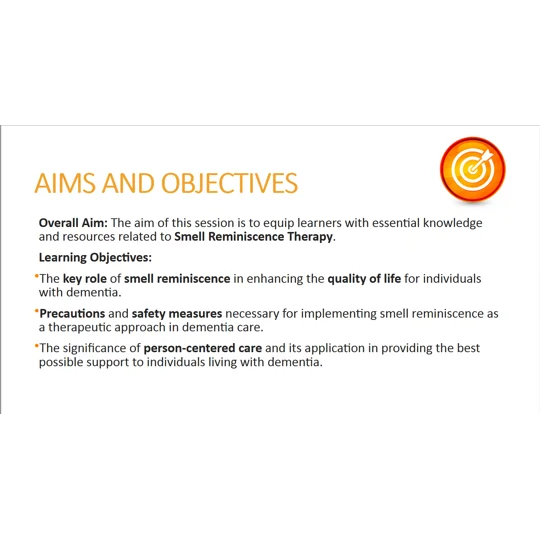 Reminiscing with Smell Training Resources