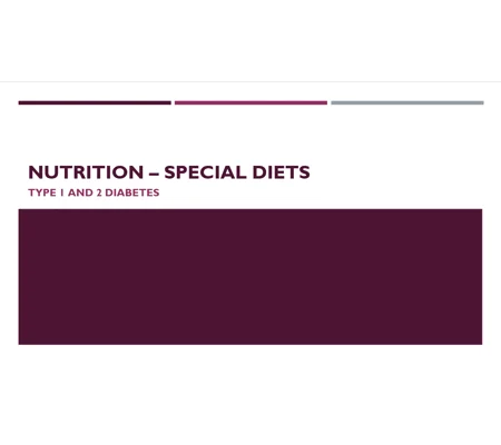 Diabetes Special Diets Training Resources