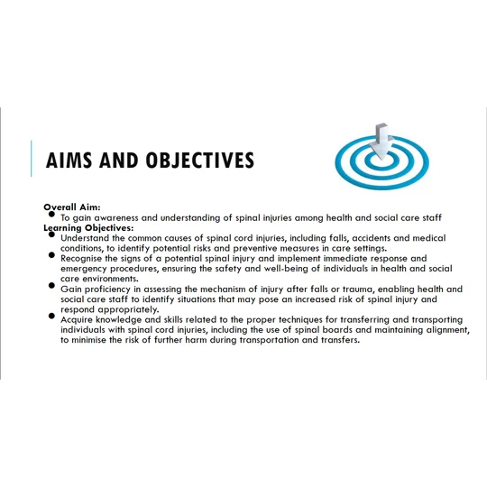 Spinal Injury Awareness Training Resources