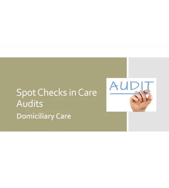 Spot Checks in Care Audits Domiciliary Care Training Resources
