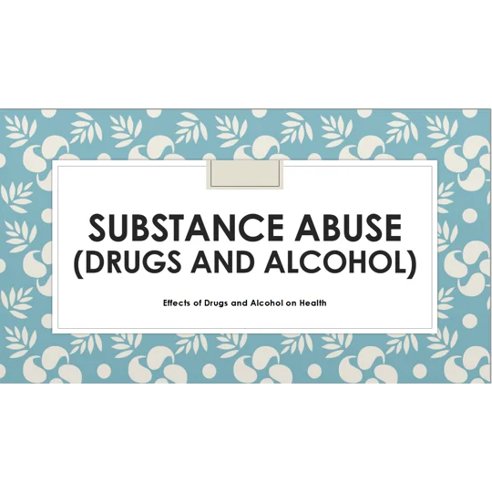 Drugs and Alcohol Effects on Health Training Resources