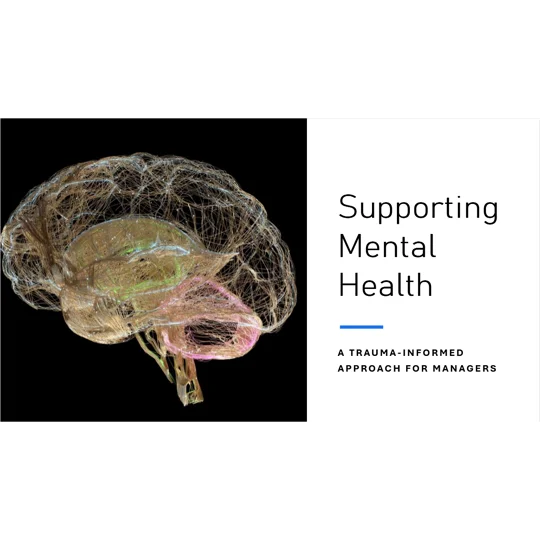Mental Health - A Trauma Informed Approach for Managers Training Resources
