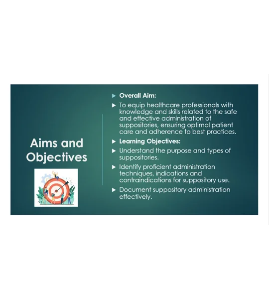 Suppository Administration Technique & Underpinning Knowledge Training Resources