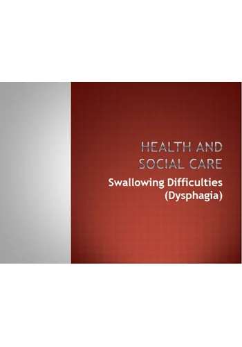 Dysphagia Awareness Training Resources