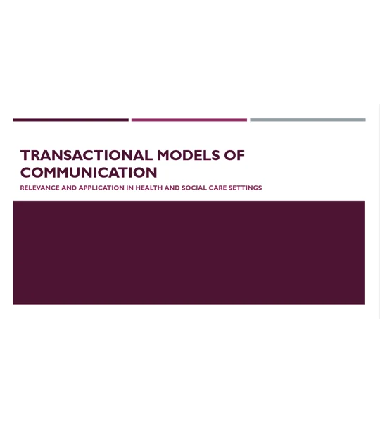 Transactional Models of Communication Training Resources