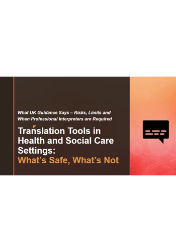 Translation Tools What's Safe and What's Not Safe Training Resources