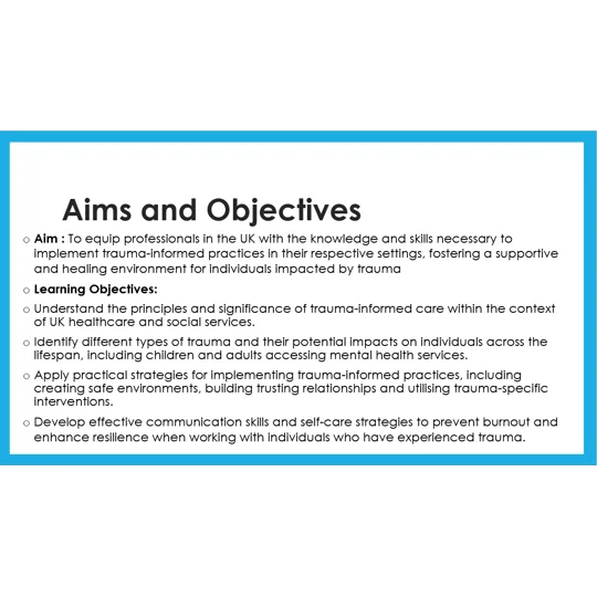 Trauma Informed Care Approaches All Care Settings Training Resources