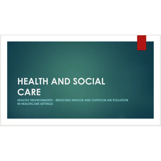 Cleaner Air Programme UKHSA Awareness and Healthcare Specific Training Resources